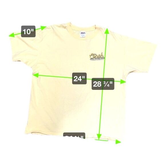 The Conch Grill & Raw Bar Airplane T-Shirt XL Pinup Girl Flight Attendant Beige - Picture 5 of 6